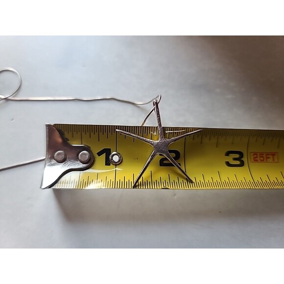 Italian 925 Sterling Silver Starfish Pendant Necklace Vintage, READ Description - Picture 8 of 10